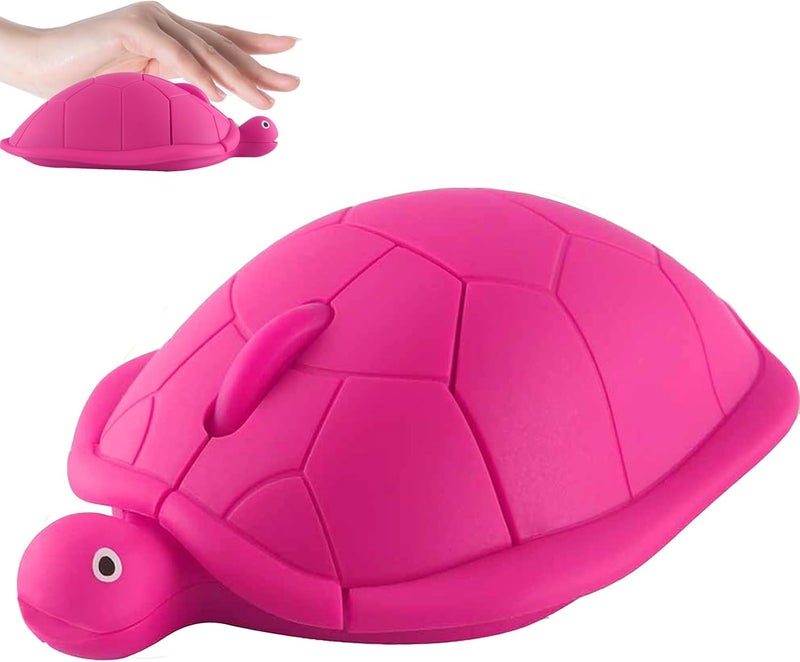 elec Space Wireless Turtle-Shaped Mouse, 2.4G Optical Computer Mouse, 3 Buttons, 12 x 7.7 cm (hot Pink) - Image 1